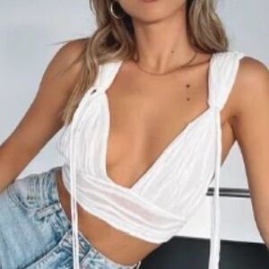 White crop top